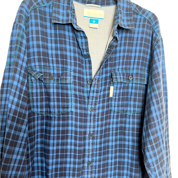 Columbia Men’s Flannel Shirt Size Large - Picture 4 of 8